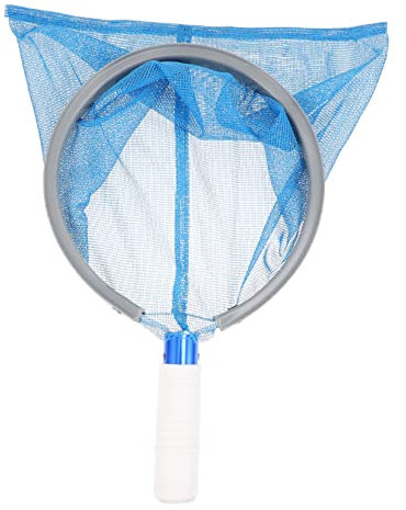 SOIMISS Pool Net Aluminum Handle Blue Mesh Bag for Cleaning Pool Skimmer Fine Mesh Cleaning Tool