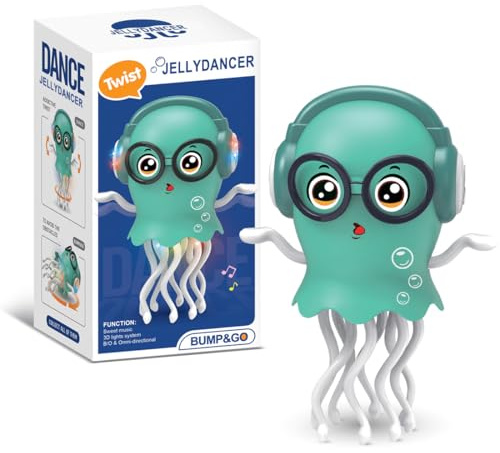 Zonopy Dancing Jellydancer Baby Toy, Crawling Infant Tummy Time Toy,Dancing Loud Music Crawling Walking Toys for 3 4 5 6 7 8 Year Old Kids Boy Girl Birthday Gifts, Interactive Relax Fidget Gifts