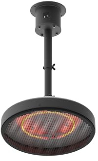 Stufa da soffitto 2000 W, tubo in carbonio, 3 livelli di riscaldamento, telecomando, IP65, resistente alle intemperie, regolabile in altezza 51-66 cm, Ø 44 cm