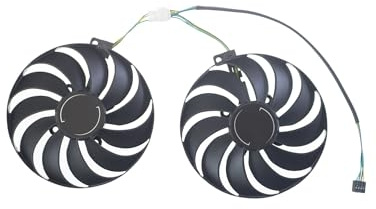Ventilador for Tarjeta gráfica de 95 mm T129215SU FDC10U12S9-C DC12V de 4 Pines, Compatible con ASUS, Radeon, RX 5600, RX 5700, Dual EVO OC 255