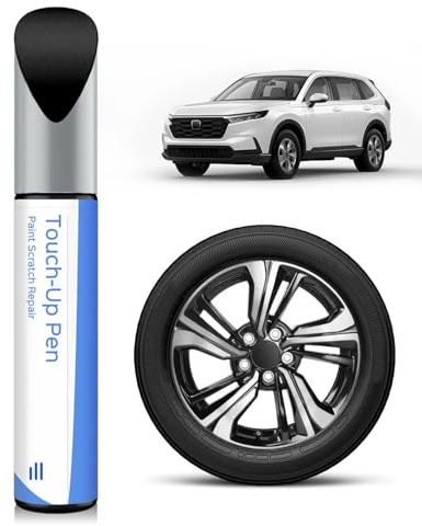 PARTS4EV svart maskin/högglans-svart fälgreparationspenna – för Honda, enkel gör-det-själv-reparation, repor och skador på fälgar snabb reparation