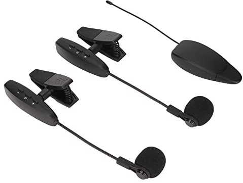 Bewinner 1 FÜR 2 UHF Funkmikrofon, Kabelloses Instrumentenmikrofon, Saxophonmikrofon, Kabelloser Empfänger und Sender, Clip Kondensatormikrofon für Trompete, Klarinette, Cello