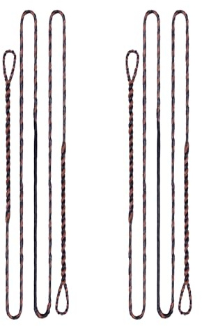 sanlida Archery 2PCS Dynaflight BCY D97 Handmade Flemish Twist Bow String 16 Strands Replacement for Traditional Longbow Recurve Bow One-Piece Bow, AMO Length 68 and 60 (AMO 68 (Actual 65))