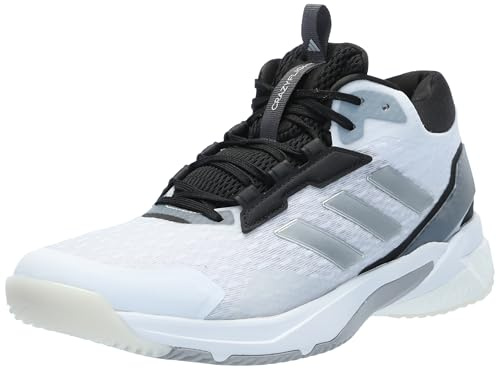 Adidas Women's Crazyflight 5 Mid Indoor, White/Silver Metallic/Black, 12