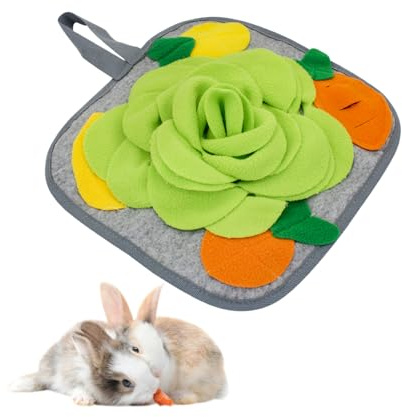 Andiker - Alfombra de búsqueda de conejo antideslizante, 30 cm con cuerda de suspensión, estera de oler colorida para chinchillas, pájaros, cachorro y conejillo de indias