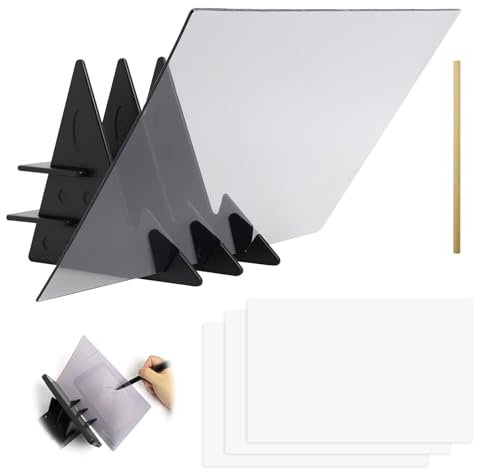 EuAcesry Projecteur de Dessin avec Acrylique, 20 * 13.9CM Planche à Dessin Optique pour Téléphone Portable et Tablettes, Projecteur De Dessin Optique, pour Anime Peinture Art Dessin Croquis Artisanat