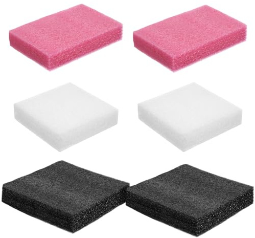 GARVALON 6 Piezas de Tapetes de Fieltro para Hacer Uno Mismo, Cojines Compactos para Fieltrado con Aguja, Almohadillas Flexibles de Algodón Perlado, Tamaños Variados (12x12x3 Cm, 14x14x3