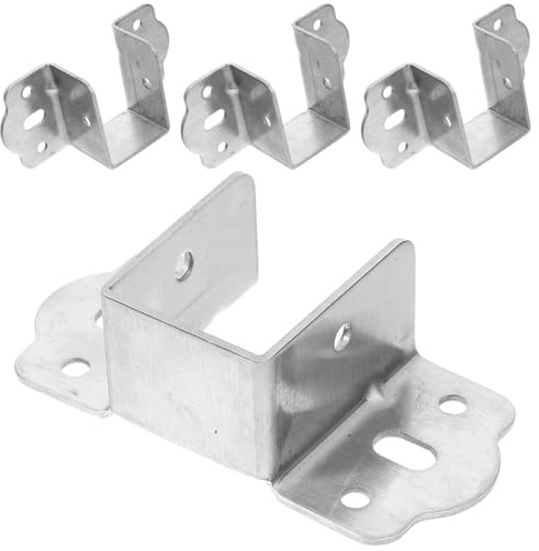 KHBUAB 4pcs U Shaped Bed Frame Brackets Made of Stainless Steel Precision Design for Versatile Compatibility Sturdy Bed Beam Center Support Bracket Personal Accommodations