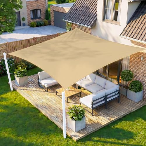HENG FENG Solsegel Rektangel 2 x 4 m, Sand
