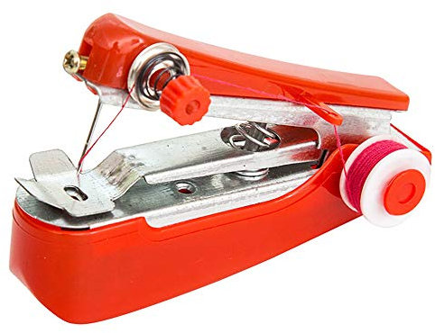 PPangUDing Tragbare Handnähmaschine Mini Handheld Nähmaschine für Kleidung Vorhang DIY Reisenutzung Haushalt Kindertuch Gewebe (Blau)