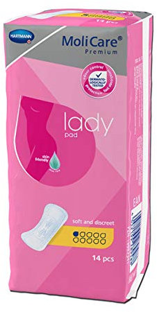 MoliCare Premium lady pad, Inkontinenz-Einlage für Frauen bei Blasenschwäche, Aloe Vera, 1 Tropfen, 6x14 Stück - Vorteilspackung