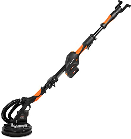 WEN Cordless Drywall Sander, Brushless with Variable Speed, 20V Max 5.0 Ah Battery and Charger (20409)