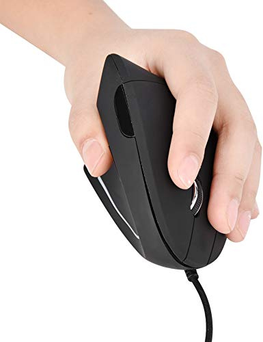 Trådbunden Vänsterhands Vertikal Mus, Trådbunden Vertikal Mus, Vänsterhänt Ergonomisk Spelmus, 800 1200 1600 DPI Justerbar Optisk Handledsfriska Möss för Bärbar Dator