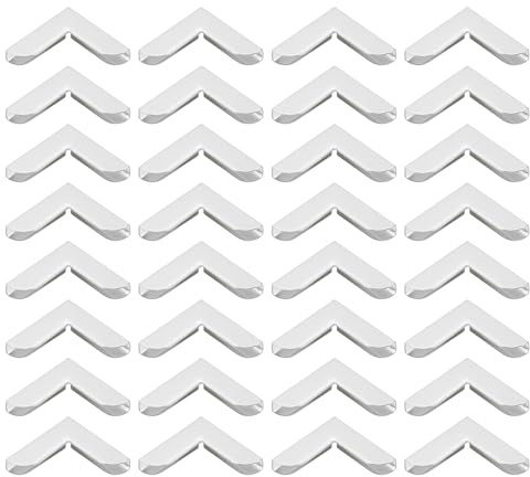 PATIKIL Angoli per Libri in Metallo da 20mm, 50pz Angoli per Foto Proteggi Angoli per Libri Decorativi in Metallo Retrò per Creazione Album Ritagli Rilegatura Libri, Tono Argento