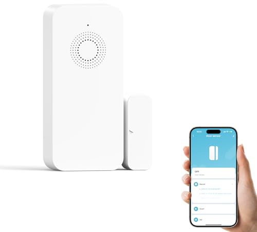 PGST Tuya Smart Alarm Sensori WiFi per porte e finestre, con notifica gratuita APP Control Sistema di allarme di sicurezza domestica,nessun hub richiesto,compatibile con Alexa,Google Home