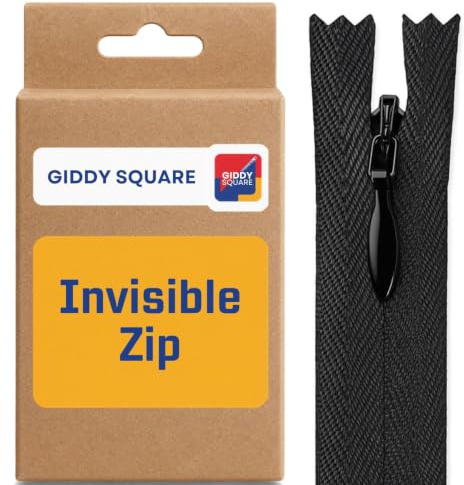 9 (23cm) Black Invisible Zip - Concealed Nylon Closed-End | Replacement zipper for dresses, skirts, cushions, bridal & bags, seamless finish, machine washable 40C, dressmaking