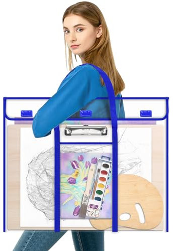 AKAYOK 30 x 24 Inch Art Portfolio Case, Portfolio Folder for Artwork, Posters Storage Bag with Pocket and Handle Waterproof Art Portfolio Bag for Poster, Scrapbook, Keepsake and Bulletin Board