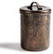NuSteel Etched 1 QT Stainless Steel, Beautiful Food Storage Container for Kitchen Counter, Tea, Sugar, Coffee, Caddy, Flour Canister with Rubber Seal lid, Copper Antique