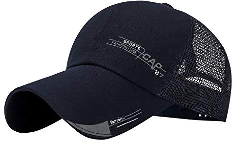 MINGCHE Freizeit-Baseballmütze Cowboyhut-Hysteresen-Baseballmütze Verstellbare Flat Brim Caps Sport Unstrukturierte Vintage Fitted Cap Für Reisen, Teenager, Laufen, M-L