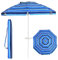 KOMFOTTEU Sonnenschirm 200 cm, Strandschirm mit Becherhalter & Tragetasche, beidseitig um 30° knickbar, Balkonschirm mit Sonnenschutz klappbar, Gartenschirm für Pool, Strand, Terrasse (Dunkelblau)