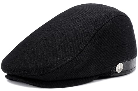 Superora Homme Casquette Béret Plate Style Vintage Béret Casquettes Chapeau réglable Plate Automne Hiver