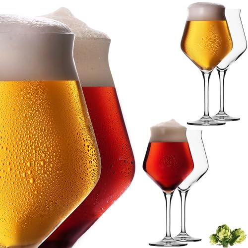 Imperial - Vasos de cerveza (400 ml, máx. 460 ml, 6 piezas, cristal cristalino, apto para lavavajillas, vasos para cerveza artesanal)