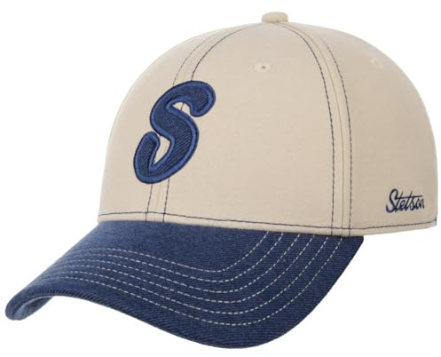 Stetson Twotone Retro S Keps Herrar - curved brim cap basebollkeps Snapback, med skärm Höst Sommar Vår Vinter Sommar-Vinter - One Size blå-beige