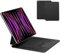 Nuflaz Tastaturhülle für iPad Air 13 Zoll (2024 M2/2025 M3) & iPad Pro 12.9 Zoll (6/5/4/3 Gen) – DE QWERTZ Magic Keyboard mit Multi-Touch Trackpad, 7-Farben-Hintergrundbeleuchtung – Schwarz Grau