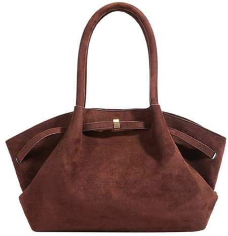 Makukke Bolso de gamuza sintética mujer, bolso hobo para mujer, bolso grande vintage, bolso de hombro, holgado, para trabajo, oficina, viajes, compras, escuela