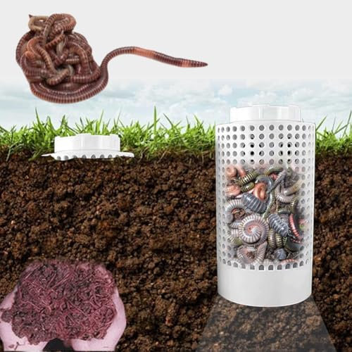 Cestino per compost da esterno, compostiera per vermi interrati, per aiuole e cortili rialzati, per ridurre i rifiuti alimentari, compostatore sostenibile per vermi