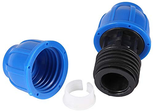 Riuulity Connettore Dritto da 20 Mm a 20 Mm Raccordi di Tubi 'Acqua PE Plastica, Senza Ridimensionamento, Alta capacità di Trasporto per Tubi PPR, PE, PVC