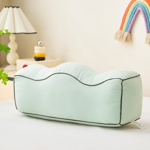FANSU Cuscino Gambe per Dormire Circolazione, Cuscino Gambe per Letto Sul Fianco per La Circolazione Sanguigna Ergonomico per Pesanti, Schiena e Ginocchia (60 * 20 * 17cm,Verde salvia)
