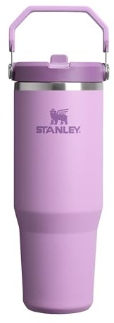 STANLEY Flip Straw Tumbler 1.0 Botella Agua con Pajita 0.89L - Conserva el Frío 12 Horas - Termo Agua Fria - Acero Inoxidable - Sin BPA - Fácil de llevar - Apta Para Lavavajillas - Lilac