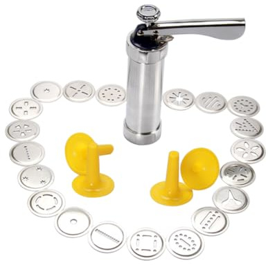 Baluue Kit Prensa Galletas y Decoración con Moldes Intercambiables y Boquillas para Glaseado y Repostería Fácil Cocina y Pastelería