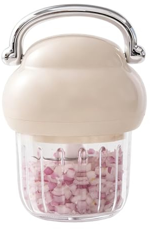 Tritatutto Elettrico - Tritatutto Ricaricabile Ad Alta Velocità 350ml - Tritacarne Tagliaverdure - Per Cipolla Carne Verdura Purea Casa Cucina Appartamento Campeggio