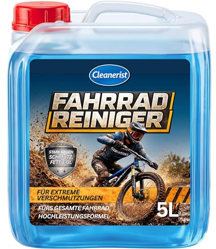 Cleanerist | 5L Fahrradreiniger anwendungsbereit im Kanister - Sicher auf allen Oberflächen - Für alle Fahrradtypen - Entfernt Schmutz & Öl - Schonend & effektiv