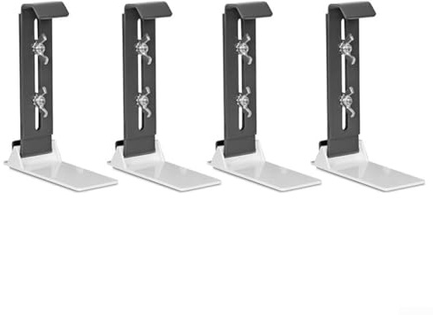 4 soportes de acero inoxidable para alféizar de ventana para montaje en caja de flores, altura ajustable, para macetas de 10 cm a 18 cm