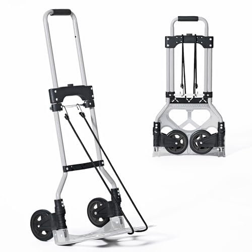 SogesHome Carretilla Plegable de Aluminio para escaleras, Plataforma de Carga con Almohadillas Antideslizantes, Carrito Plegable, Carrito de Mano, KT-2022-SH-01