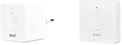 Nuki Opener Set mit Nuki Bridge - Smarte Türöffnung mit Fernzugriff für Mehrfamilienhäuser und Wohnungen, steuert den Türöffner der Gegensprechanlage mit dem Smartphone, WLAN, Smart Home