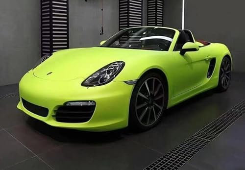 Speedwerk-Motorwear 3D Fluoreszenz Folie Neon Gelb Seidenmatt, Auto Wrapping Luftkanäle 0,5m x 1,52m