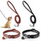 Molain Hundehalsband und Leine, 2er Set, verstellbares Haustier Hundehalsband mit Leine strapazierfähiges Trainingsleinenseil Schnellverschluss Schnallenhalsband für kleine Hunde Katzen Welpen