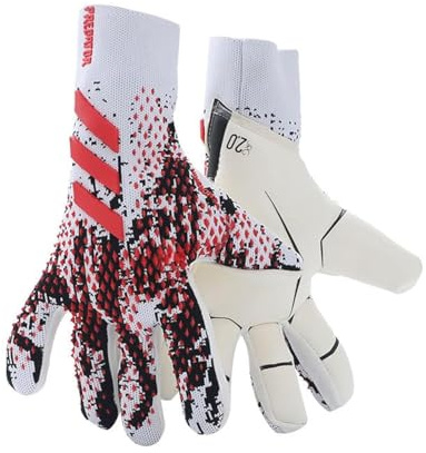 SteJar Soccer Goalkeeper Gloves Goalie Training Gloves Strong Grip Anti-Slip and Breathable for Adults and Children (Red,10)