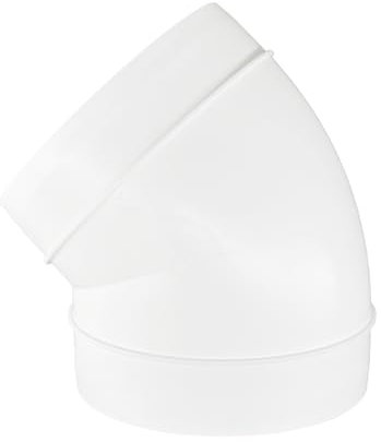 H&C VENT 150mm Codo de 45 Grados para Ventilación │ Tubo Aire Acondicionado PVC │ Para Tubería Flexible o Sólido │ Conector de Manguera │ Extractor de Baño Cocina Tubo Rejilla Secadora Ventilador