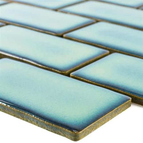 Muster von Keramik Mosaik Fliesen Florenz Handgemacht Grün