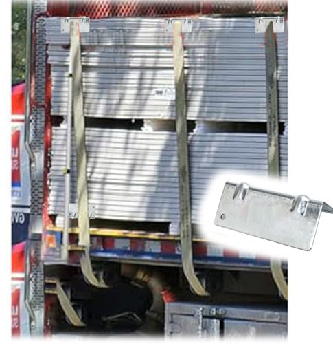 Protezione della cinghia del pianale Protezioni per bordi in lamiera zincata, protezioni per cinghie impilabili per trasporto, 10-100 pacchi di protezioni angolari per pallet per carico/telo/scatola(1