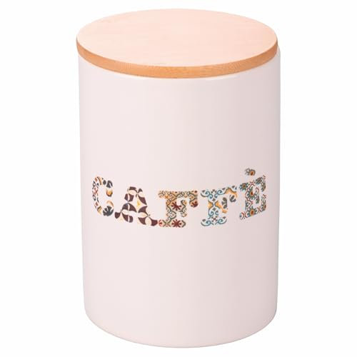 Barattolo caffè 750 ml in gres, coperchio in bambù, Valladolid