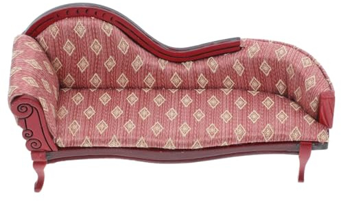 STOBOK Puppenhausmöbel Aus Gepolstertes Miniatursofa Im Maßstab Landhausstil-puppenhaussessel Für Wohnzimmer-Dekoration Puppenhausmöbel Sammler Und DIY-projekte