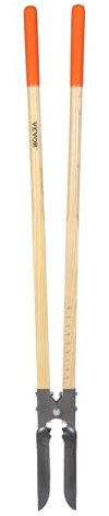 VEVOR Pelle à Trous de Poteau Robuste, avec Manche en Bois, Pelle croisée pour Trous de poteaux Manuelle, avec marquages gradués et Lame en métal, pour Creuser en sols, travaux de Jardinage, 1460 mm