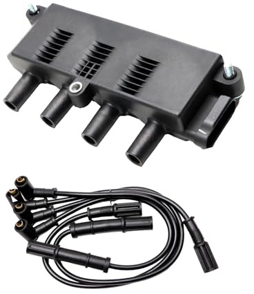 Luotahric Bobina di accensione cavo di accensione 169 312 per Mito KA RU8 500 Doblo 223 Fiorino Grande Punto Evo 199 Panda Qubo Siena Idea Ypsilon 55200112 9S5112029AB GN1049212B1