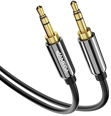 JAMEGA - 5m Aux Kabel | Klinke Stereo Audio 3.5mm Klinkenkabel kompatibel mit Kopfhörer, Smartphones, Samsung Galaxy, Echo Dot, MP3 Player, Auto, Heim/KFZ Stereoanlagen, Handy UVM.